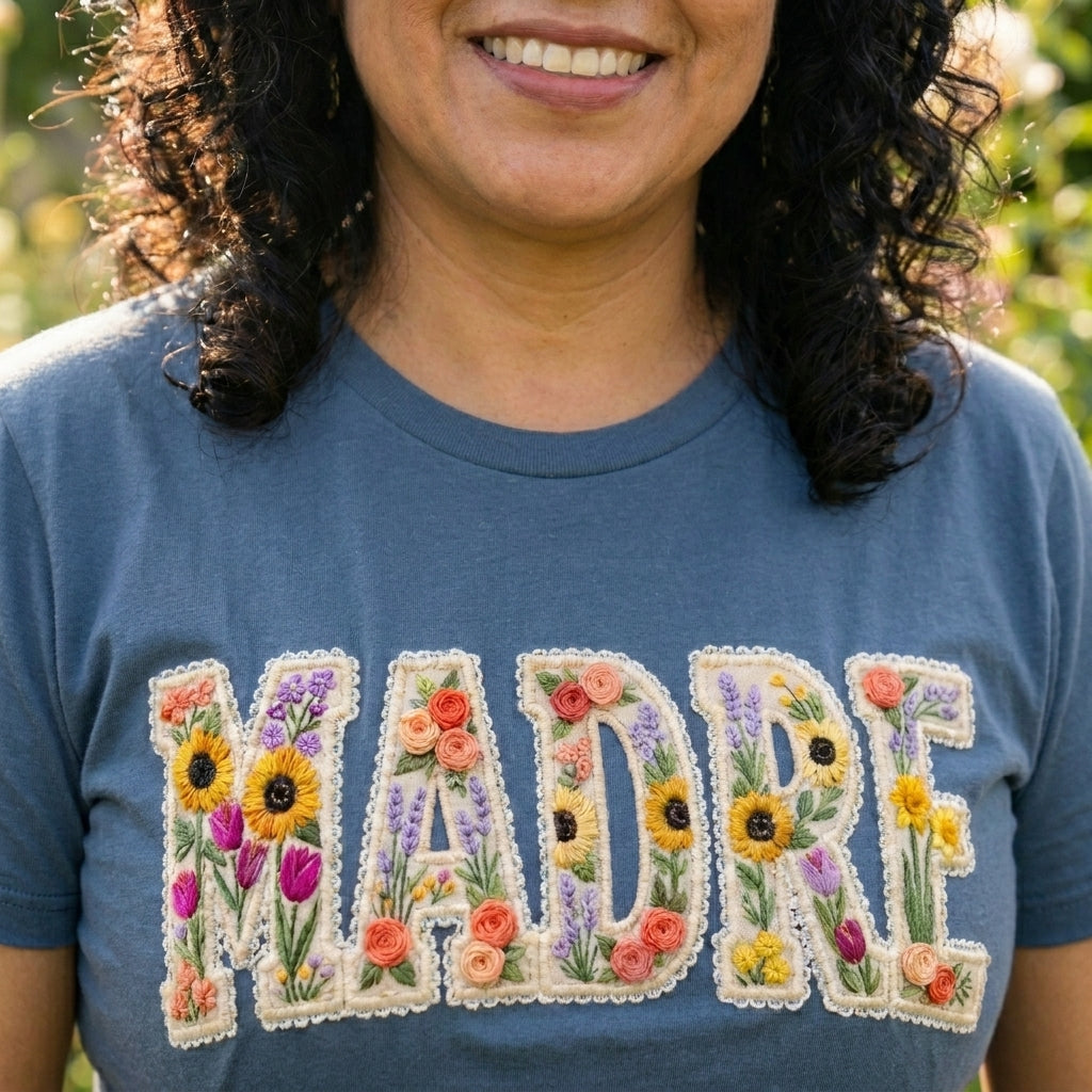 Madre Faux Crochet Style T-Shirt