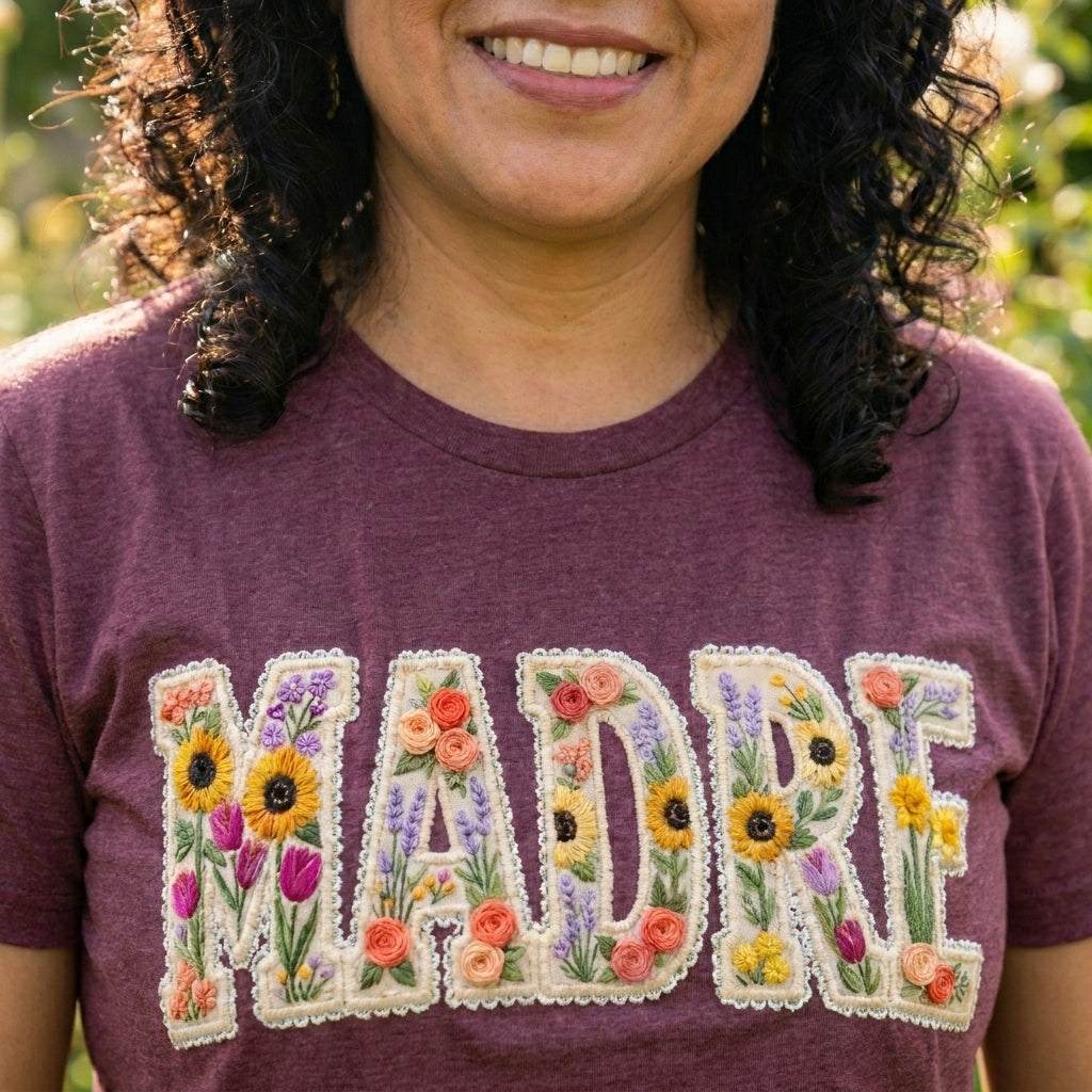 Madre Faux Crochet Style T-Shirt