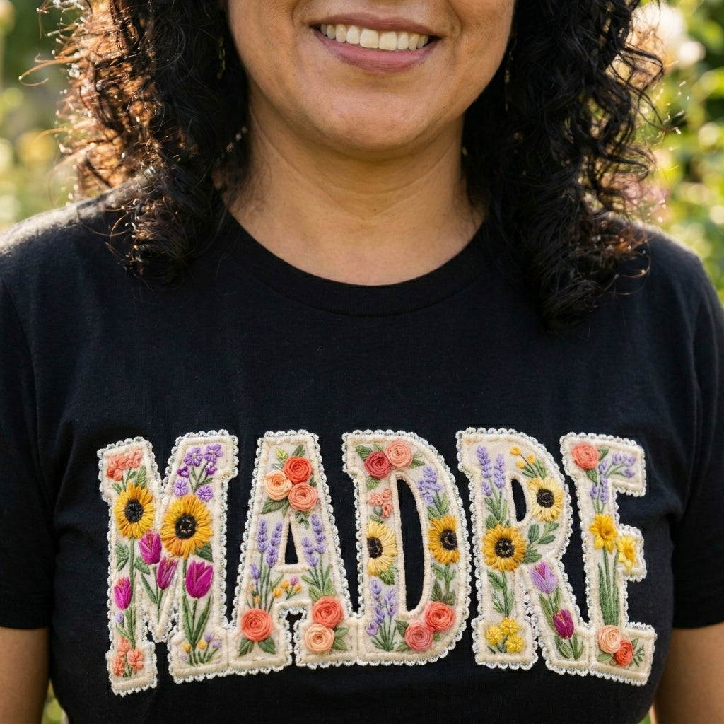 Madre Faux Crochet Style T-Shirt